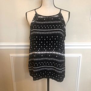 Mudd Halter Top Black & White Size Large.